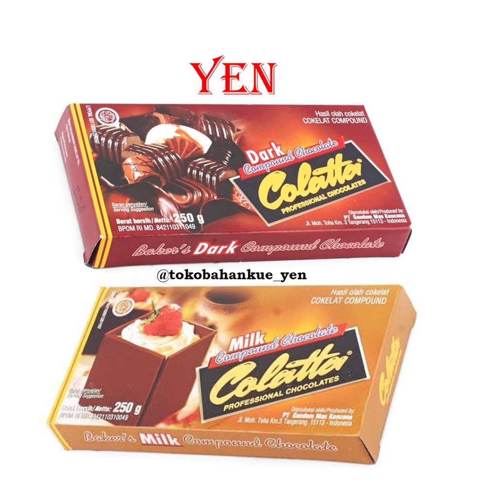 Jual Colatta Dark Chocolate Compound / DCC / Coklat Batang / Dark ...
