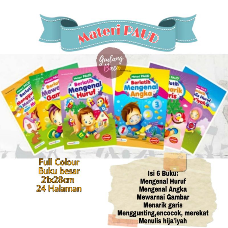 Jual Buku PAUD Paket 6 Buku Materi PAUD Berlatih Mengenal Angka ...