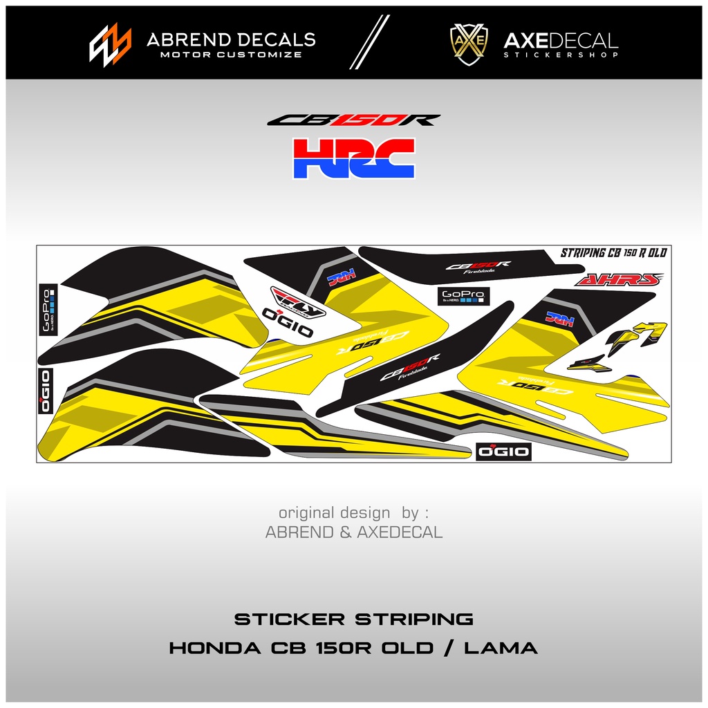 Jual Striping Cb R Old Livery Hrc Tri Color Stiker Motor Honda Cb