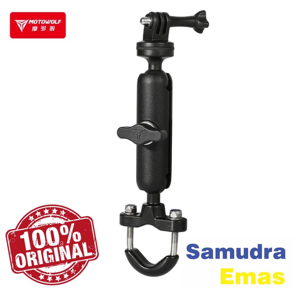 Jual MOTOWOLF Bracket Go Pro Stang Holder Camera Breket Sepeda Motor ...
