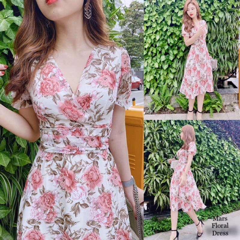 Floral 2024 dress shopee