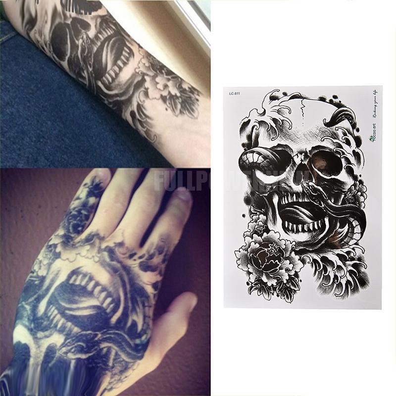Jual Sticker Tatto Temporary Tato Tengkorak - Tato temporer | Shopee ...