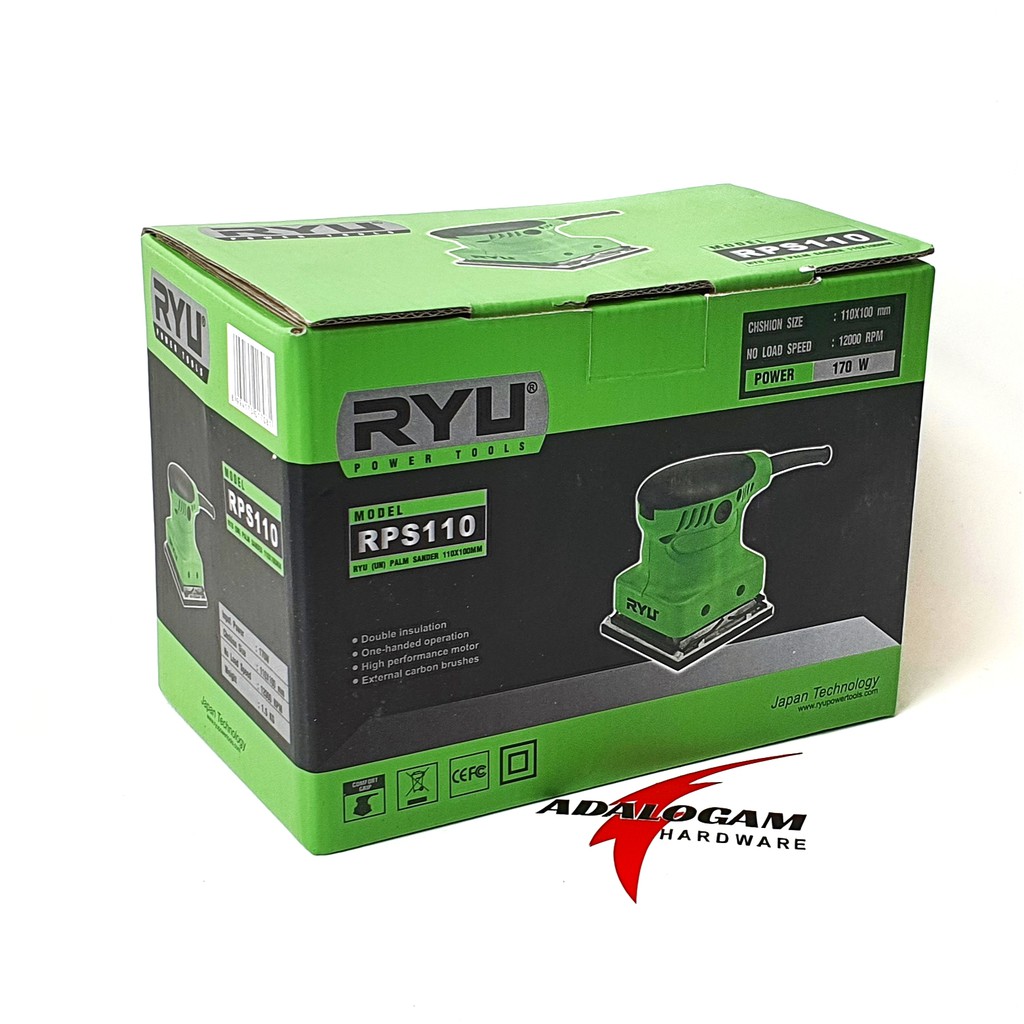 Jual RYU RPS110 Mesin Amplas 110 x 100 mm - Palm Sander 170 Watt ...