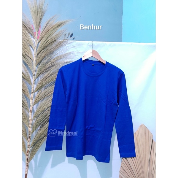 Jual Kaos Polos 24s, lengan panjang Abu misty/Abu tua/Mustard/Army