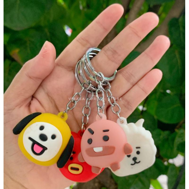 Jual BT*21 Face Keychain Doll Gantungan Kunci Kepala BT*21 Ganci BT*S ...