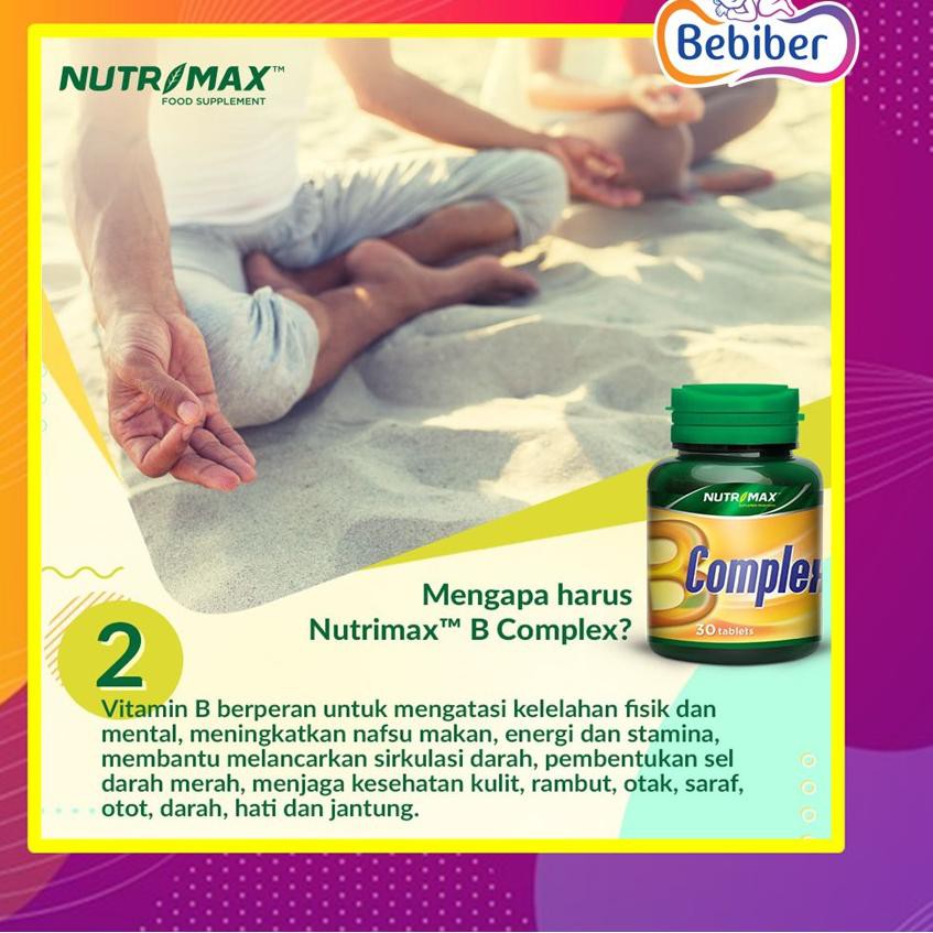 Jual E8l3 Nutrimax Vitamin B Complex 30s Nutrisi Otak Saraf Nafsu Makan Kelelahan Pencernaan