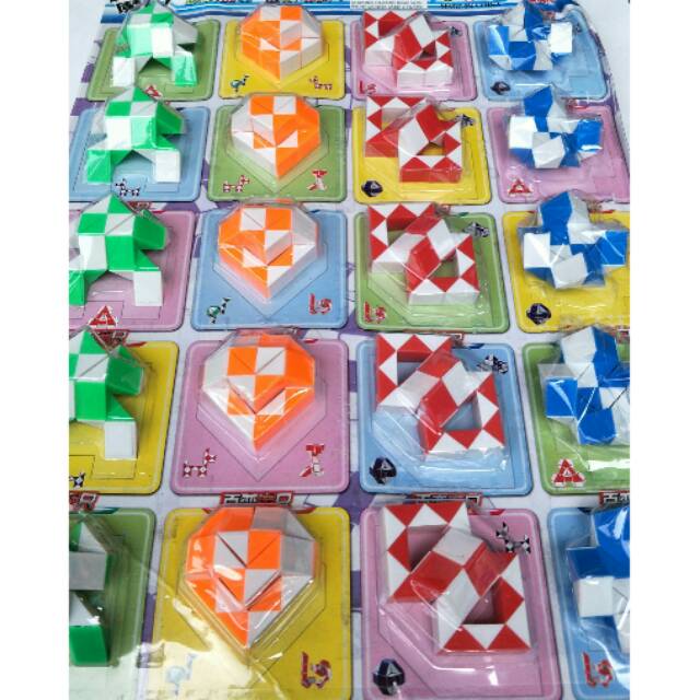 Jual Rubik Ular Mini Warna Warni Mainan Edukatif Murah Bagus | Shopee ...