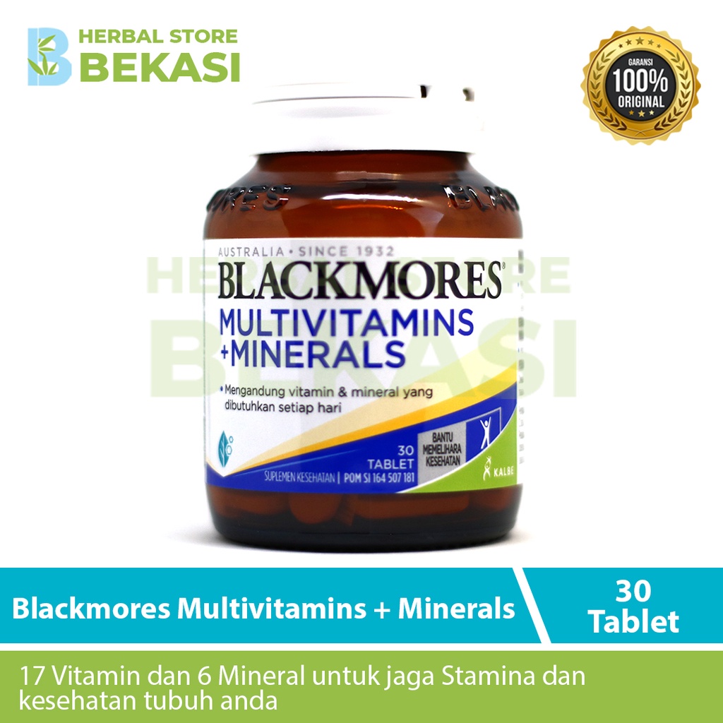 Jual Blackmores Multivitamins + Minerals 30 Tablet Asli Original BPOM ...