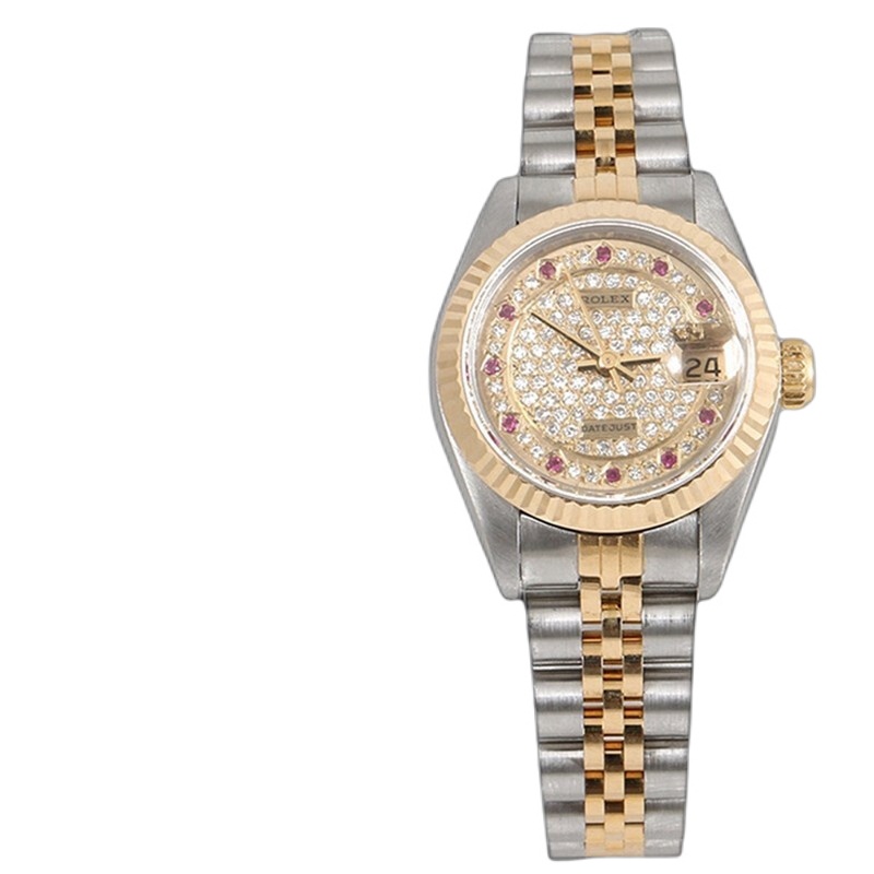 Jual Rolex 69173 log series automatic machinery 18k gold diamond