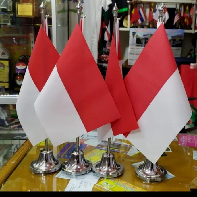 Jual Kualitas Terbaik Bendera Merah Putih Meja Bendera Meja Tiang