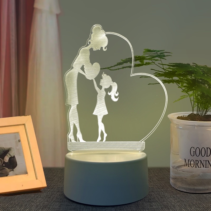 Jual LAMPU HIAS LED 3D / LAMPU TIDUR HIAS DIMENSI 3 WARNA PUTIH KUNING