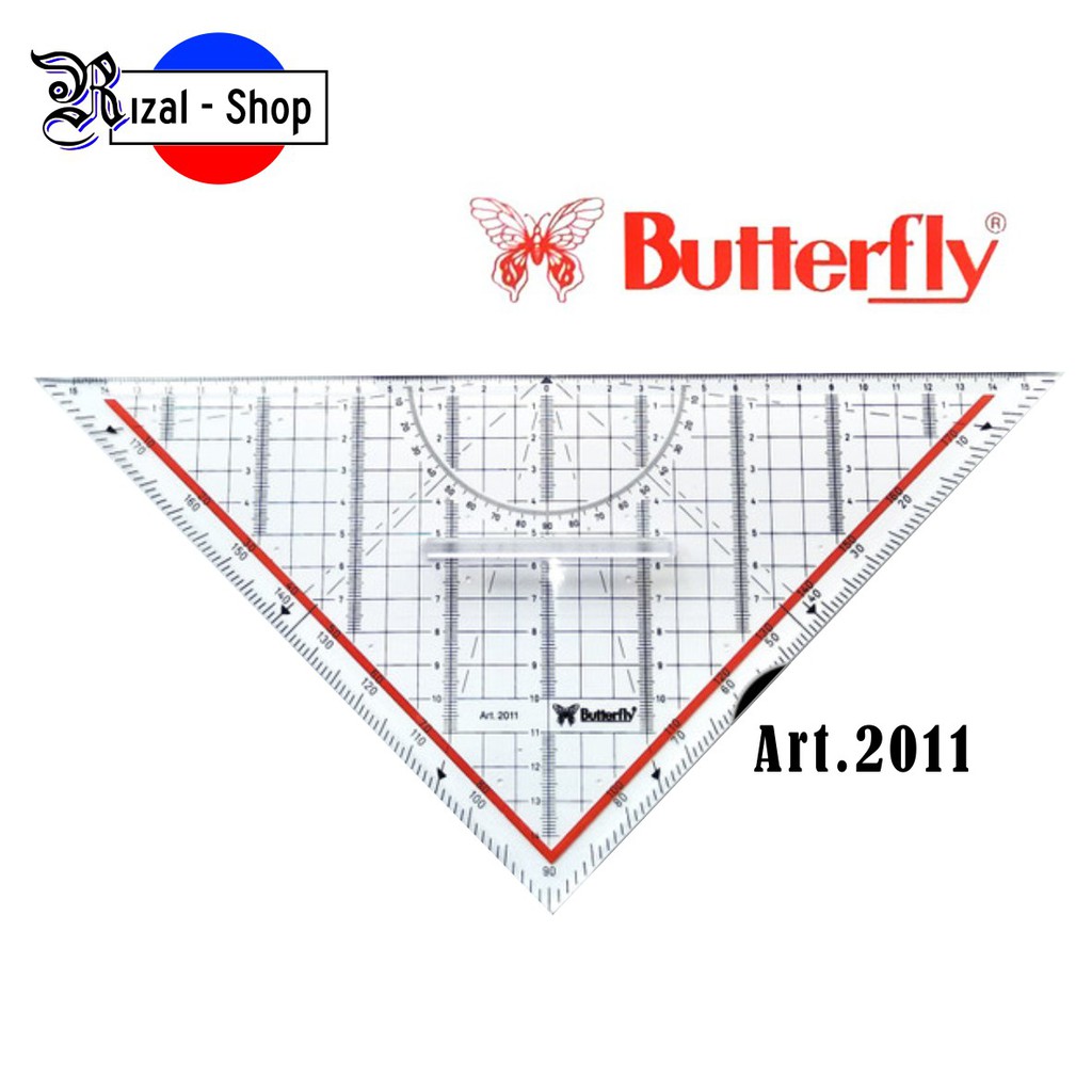 Jual Penggaris/Template Segitiga Butterfly art.2011 (Triangle Ruler ...