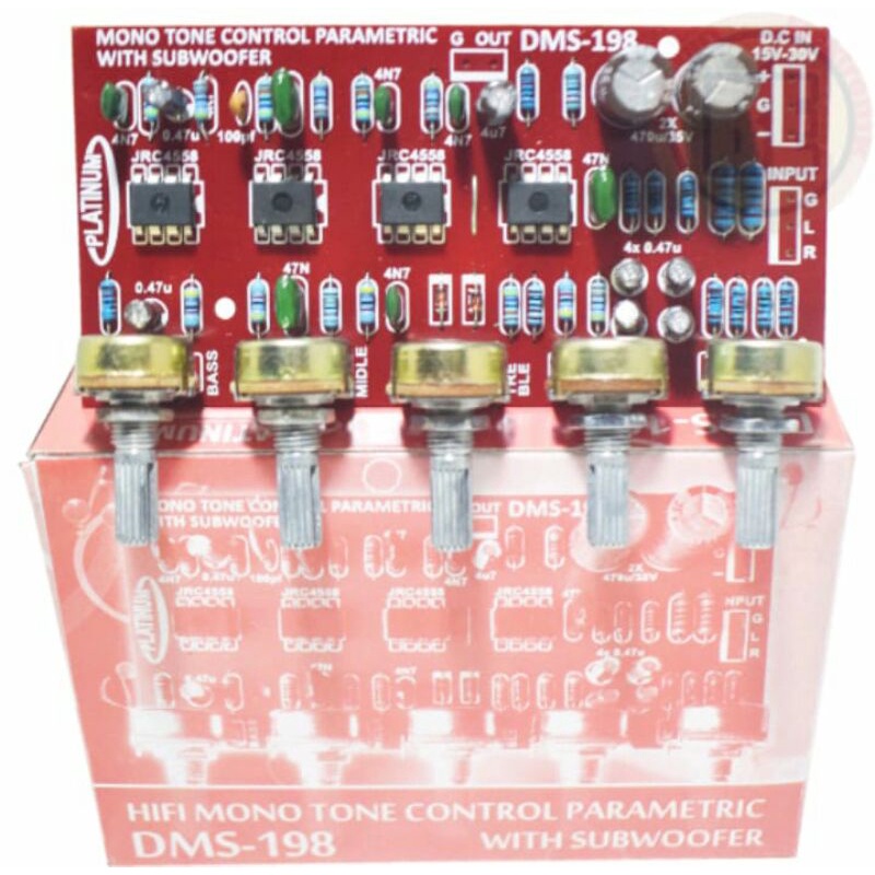 Jual KIT TONE CONTROL PARAMETRIC MONO PLUS SUBWOOFER DMS-198 | Shopee ...