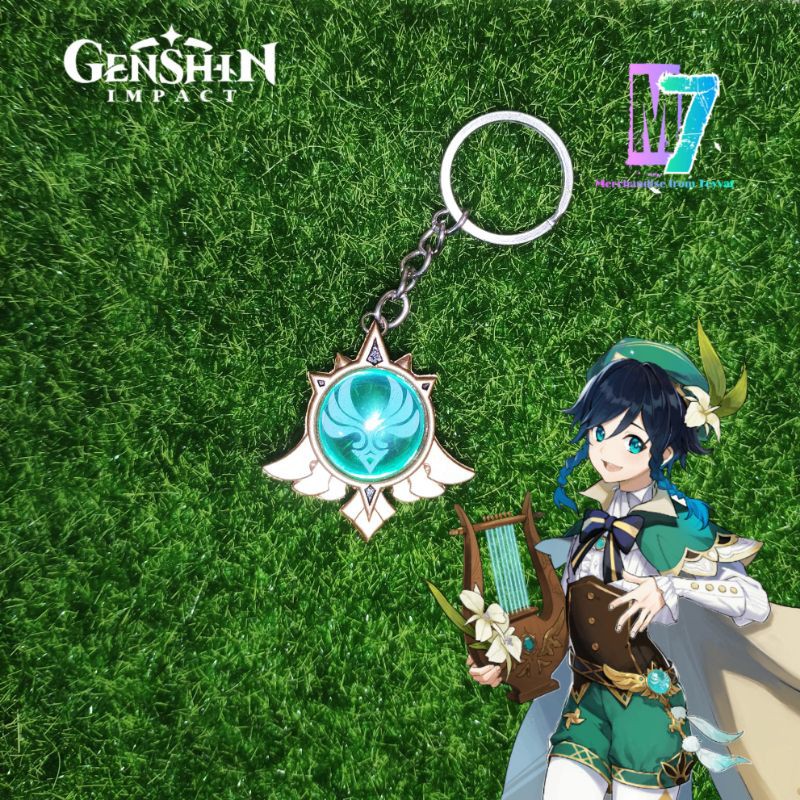 Jual Genshin Impact Keychain Gantungan Kunci Mondstadt Vision Anemo ...