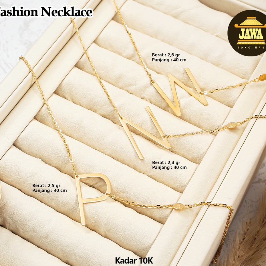 Jual Kalung Emas Carendelano Inisial Kadar 10 Karat Toko Mas Jawa ...