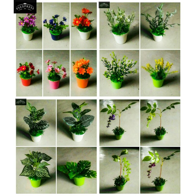 Jual Bunga Hias Mini Murah Var Rumput Artificial Imitasi Palsu Plastik ...