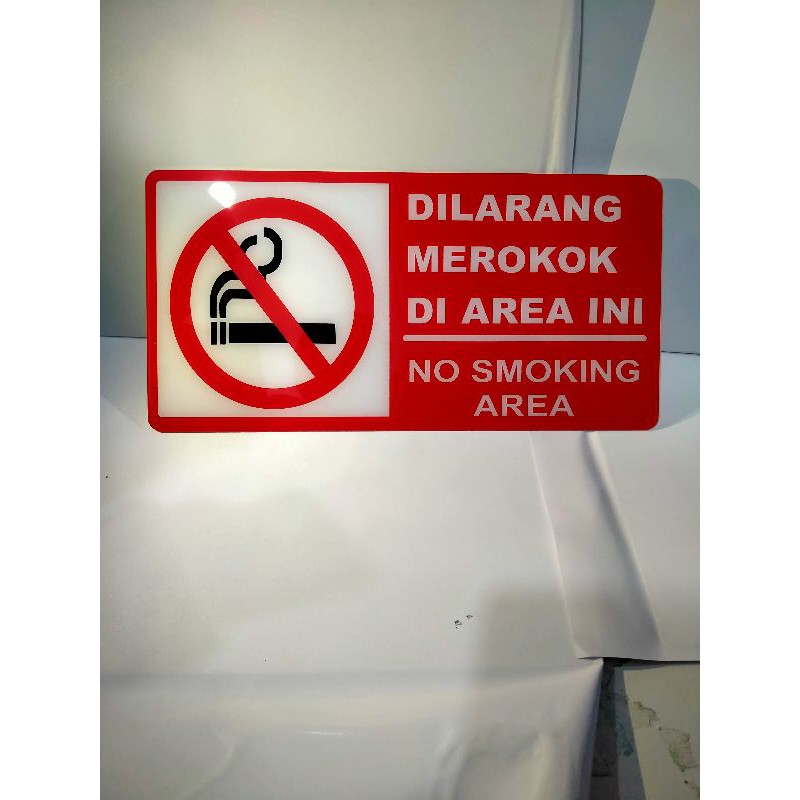 Jual Acrylic Rambu Dilarang Merokok Shopee Indonesia