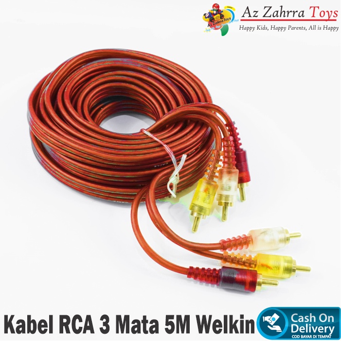 Jual Kabel RCA 3x3 WELKIN 3 Meter Kabel RCA WELKIN High Grade Ofc Audio