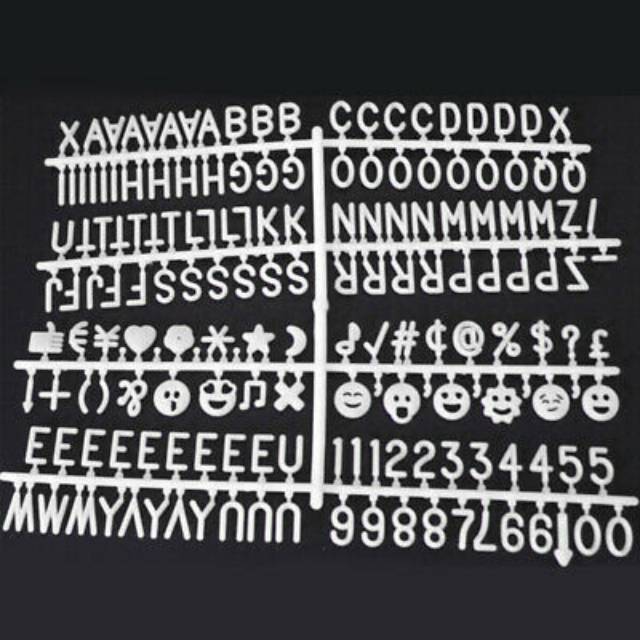 Jual Tambahan Huruf Basic Letter Set for DIY Letter Board ( PUTIH ...