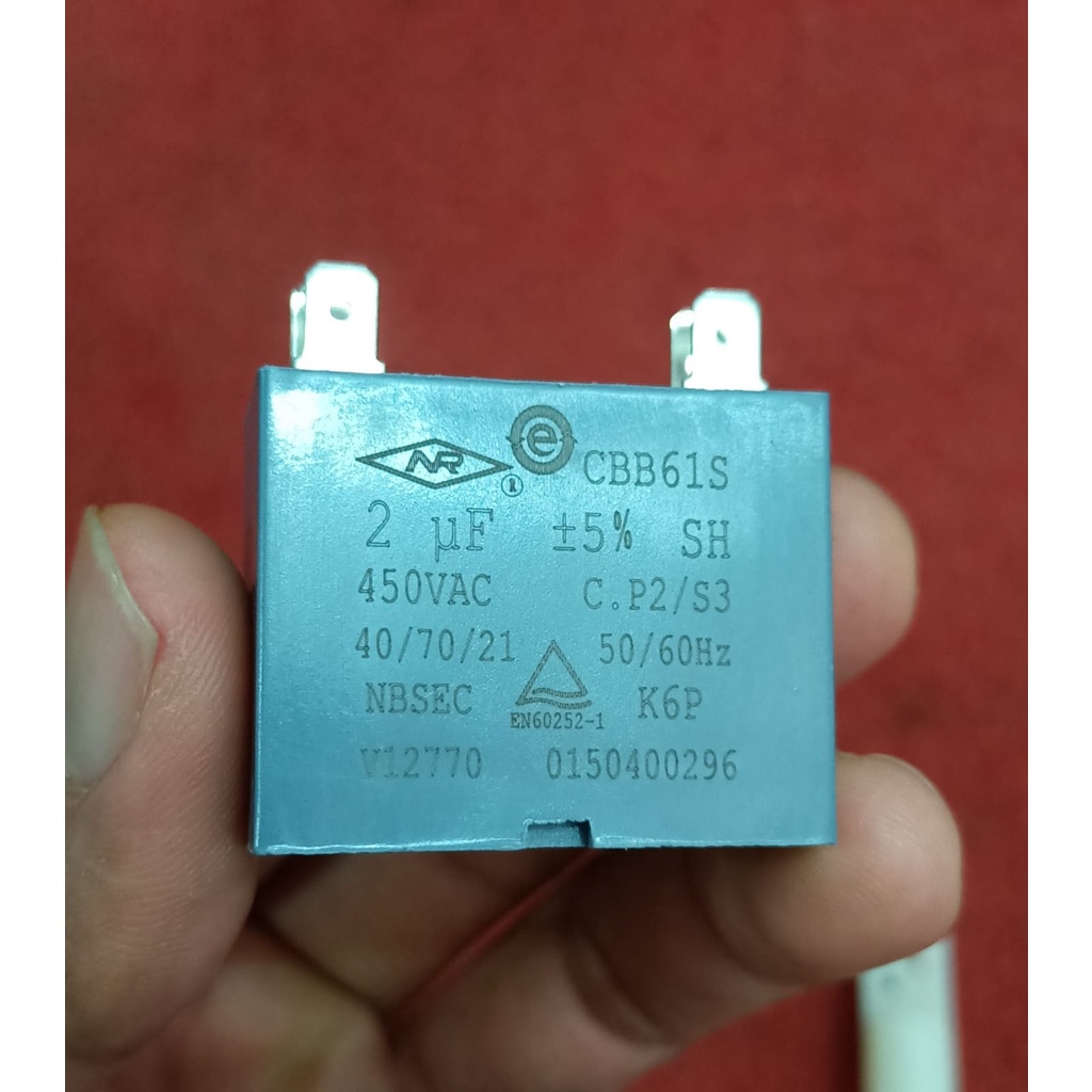 Jual KAPASITOR CAPACITOR MOTOR FAN INDOOR AC AQUA 2 UF 450 VAC Shopee
