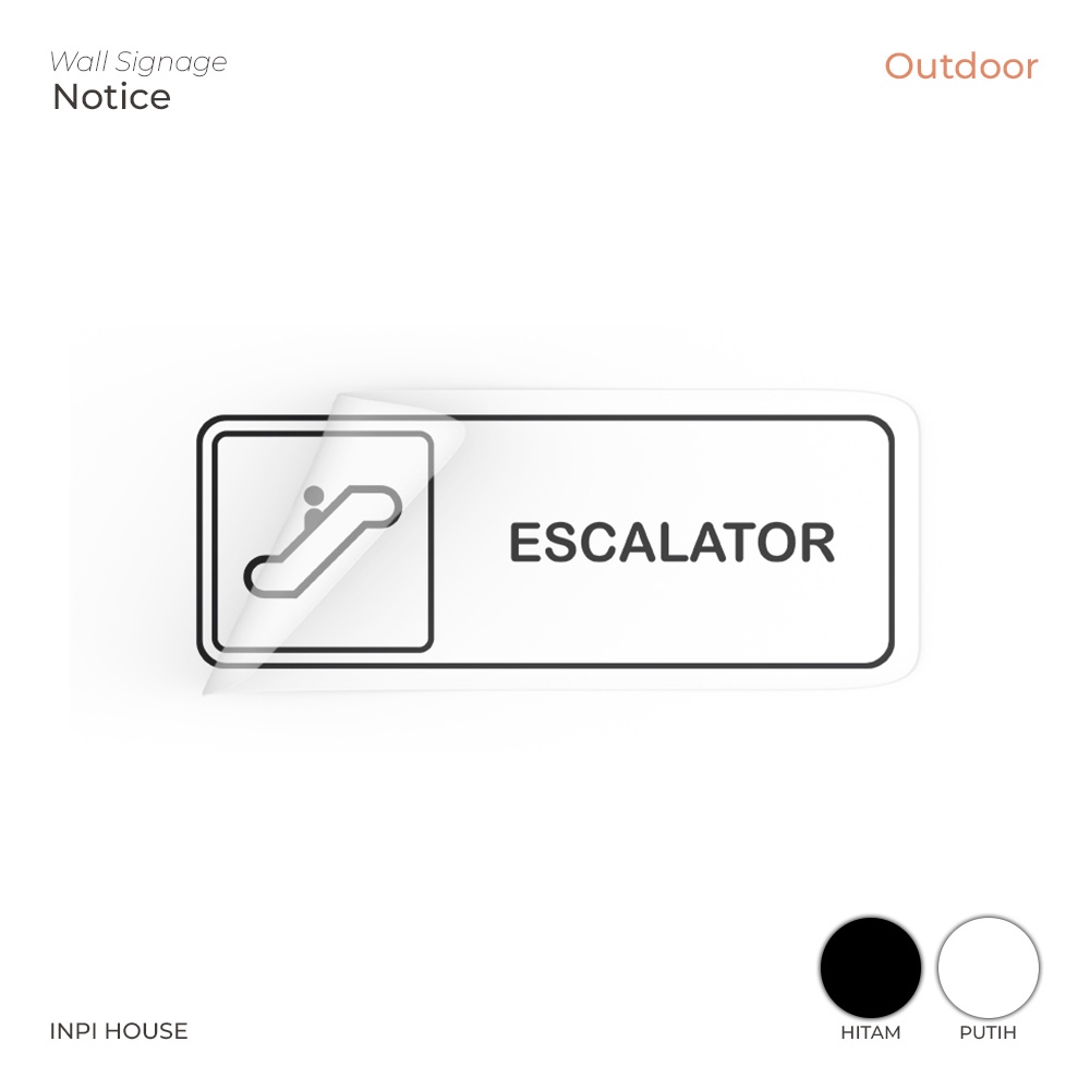 Jual INPI HOUSE Signage Escalator - Papan Tanda Eskalator - Stiker ...