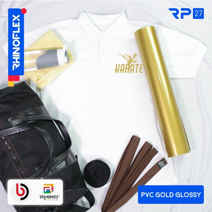 Jual Polyflex PVC Korea Rhinoflex Gold Glossy Original Kuat Tahan lama ...