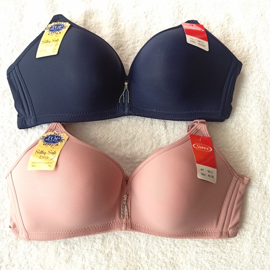 Sorex Bra Tanpa Kawat Cup Besar 9813 Kait 3 Ukuran 34-40