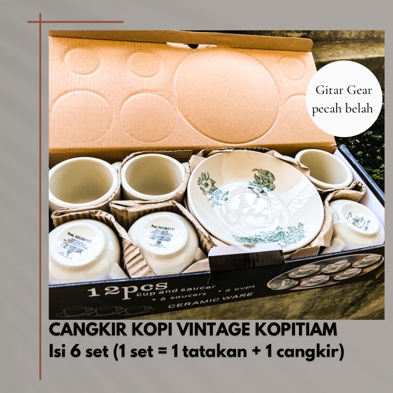 Jual Cangkir Kopi Set Cangkir Kopitiam Set Cangkir Kopi Vintage Cangkir