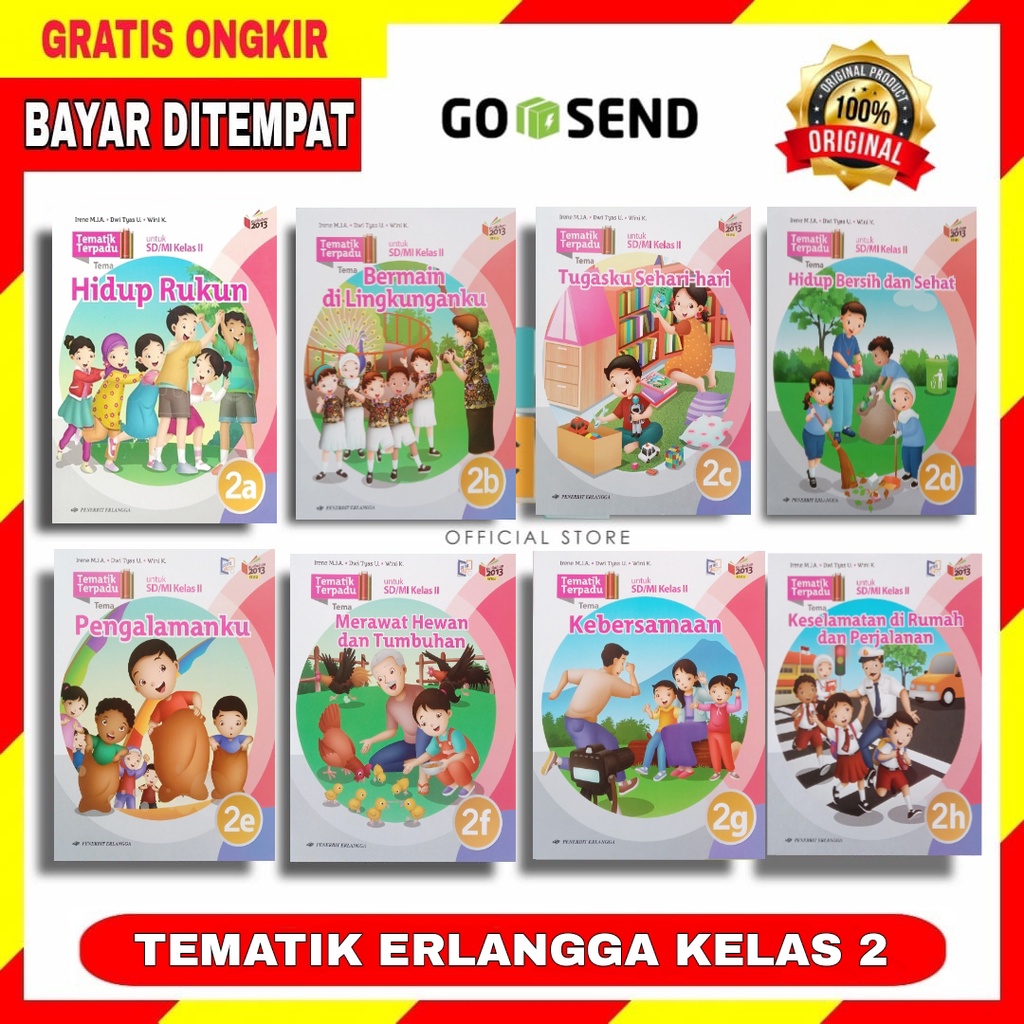 Jual Buku Tematik Terpadu SD Kelas 2a 2b 2c 2d 2e 2f 2g 2h Kurikulum ...