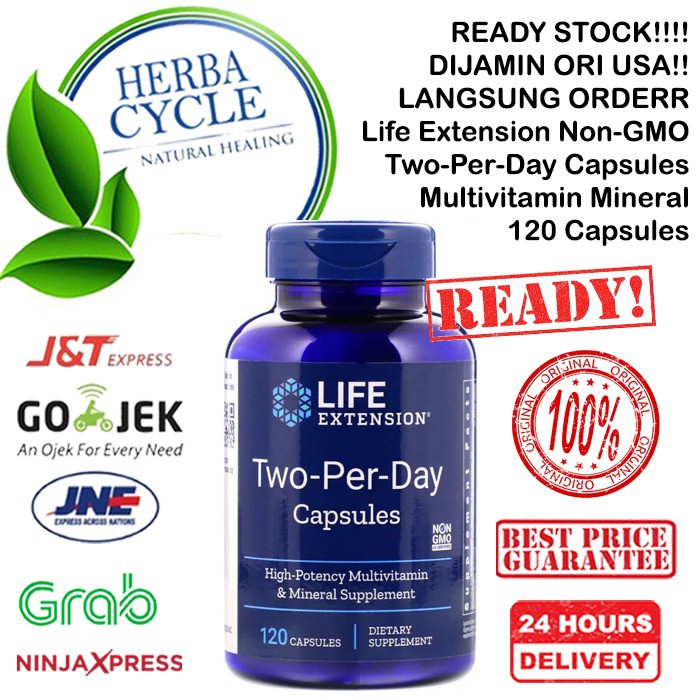 Jual Life Extension Multi Vitamin Two Per Day 120 Caps Ori USA MultiVit ...