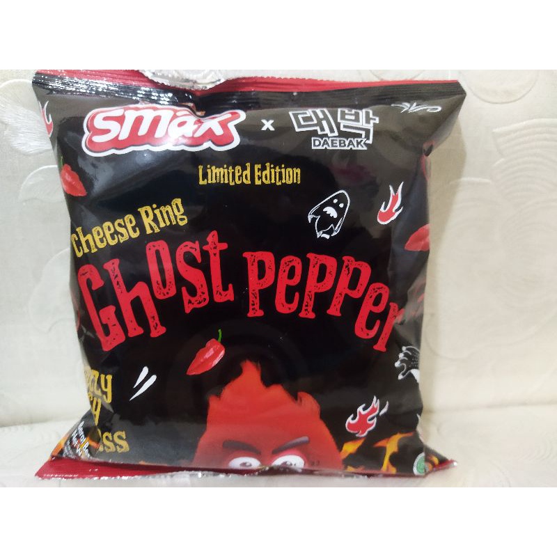 Jual SMAX GHOST PEPPER CHEESE RING LIMITED EDITION 40 GRAM / SMAX GHOST ...