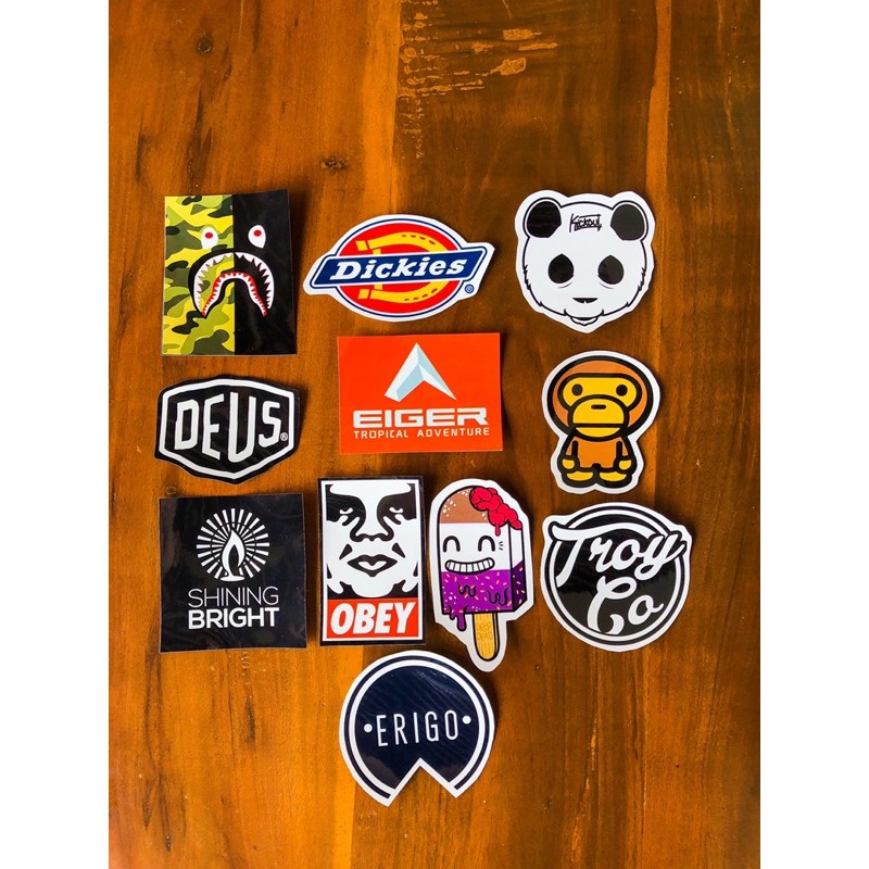 Jual sticker distro campur brand logo sticker pack | Shopee Indonesia