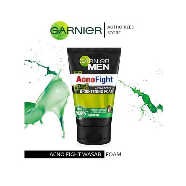 Jual Garnier Men Acno Fight Wasabi Anti Bacterial Brightening Foam uk