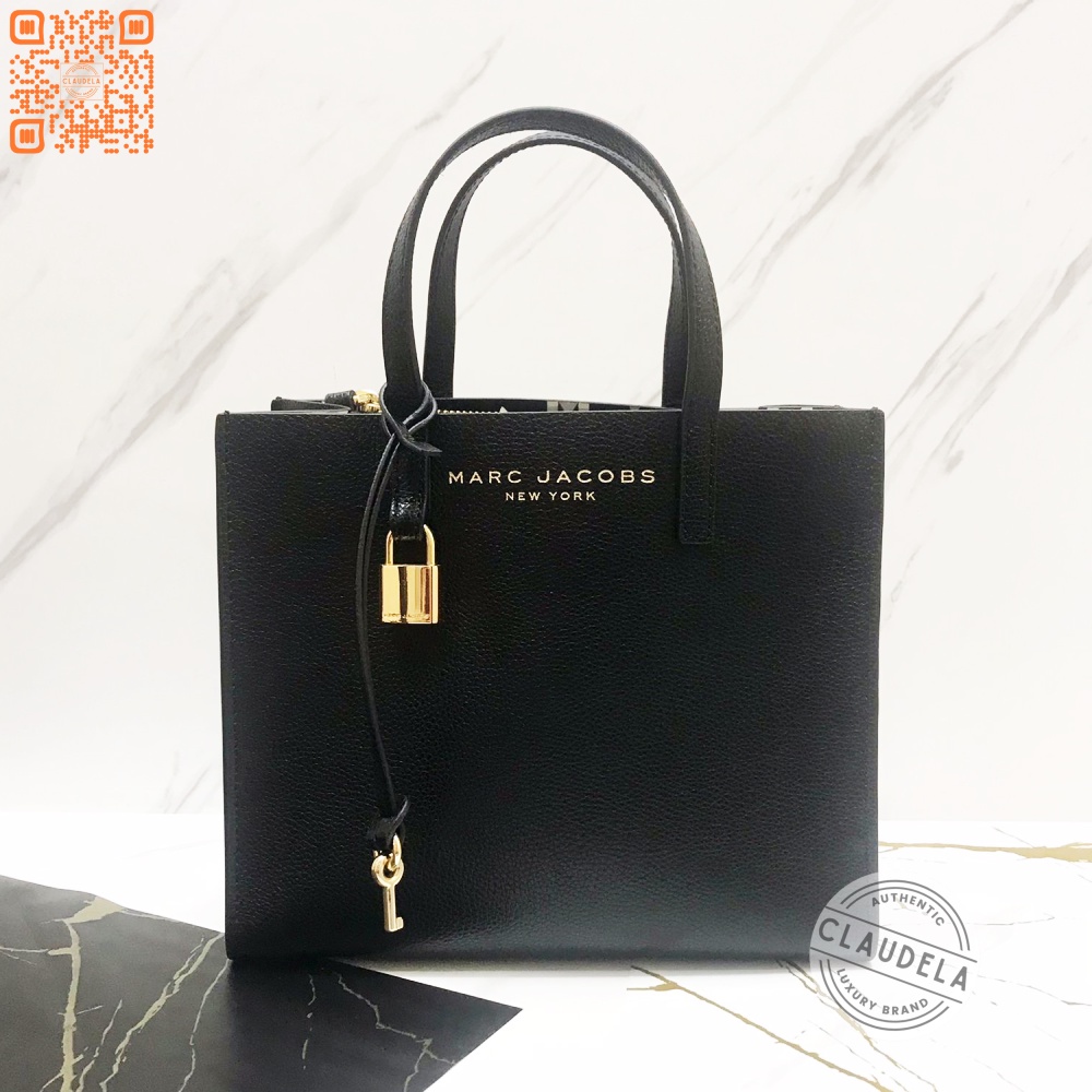 Jual MARC JACOBS Mini Grind Tote Bag in Black | Shopee Indonesia