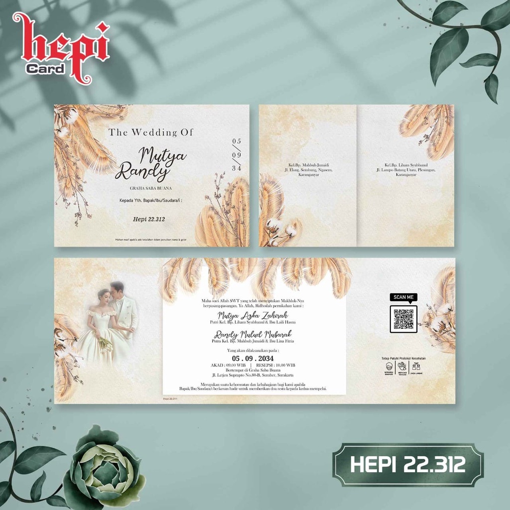 Jual Blangko Undangan Nikah Hepi Design Menarik Undangan