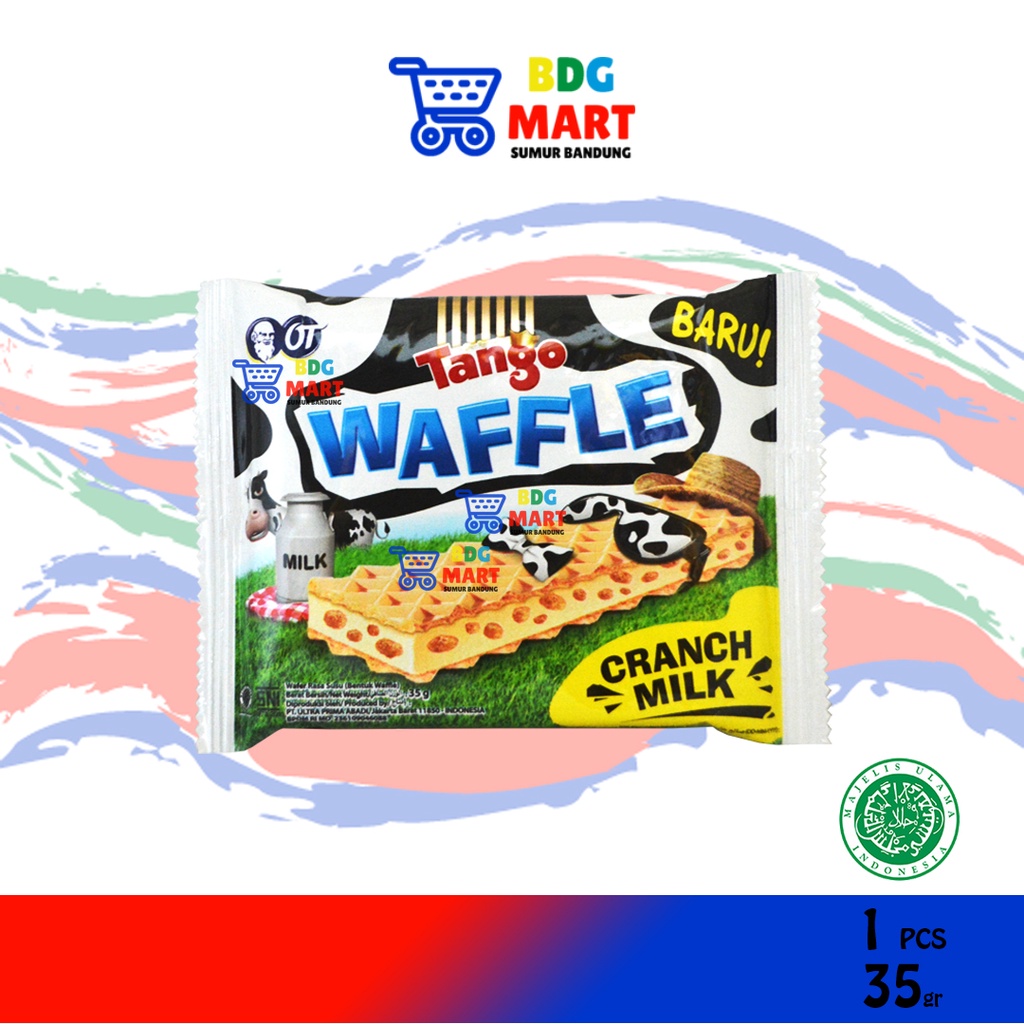 Jual ECER Tango Waffle Cranch Milk Wafer Sandwich Rasa Susu Halal MUI ...