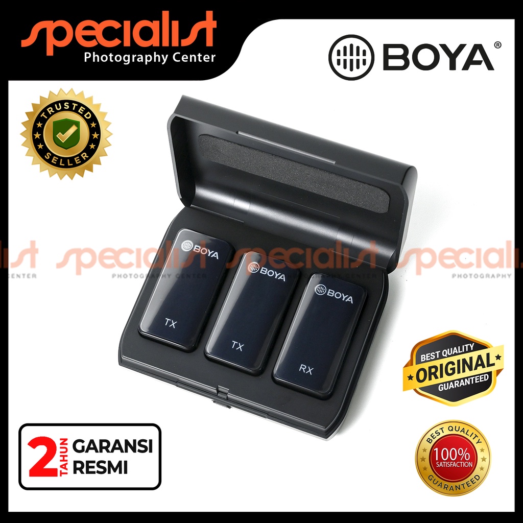 Jual Boya BYXM6K2 Wireless Microphone System With Charging Case