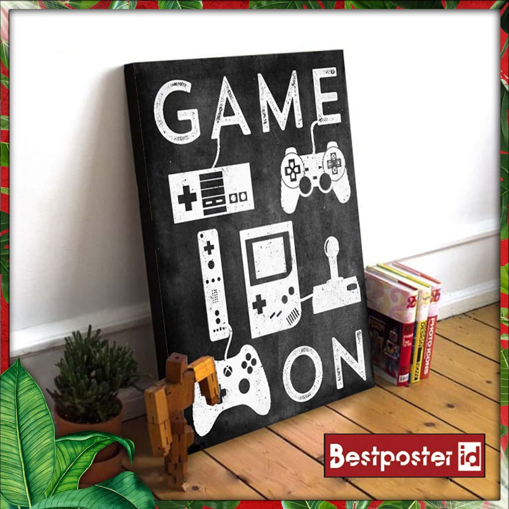 Jual Poster GAME ON Frame Kayu Tebal GAMING 022 | Shopee Indonesia