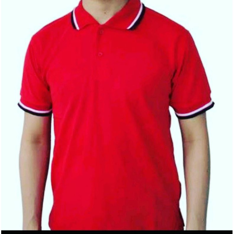 Jual KAOS POLO HITAM LIST - POLO SHIRT HITAM POLOS - KAOS POLO KERAH