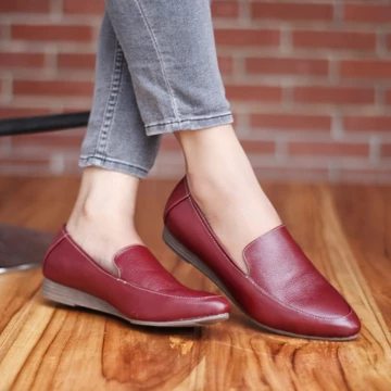 GRANDABLE ANDERSON Sepatu Formal Kerja Flat Casual Slip On Kulit Asli Wanita