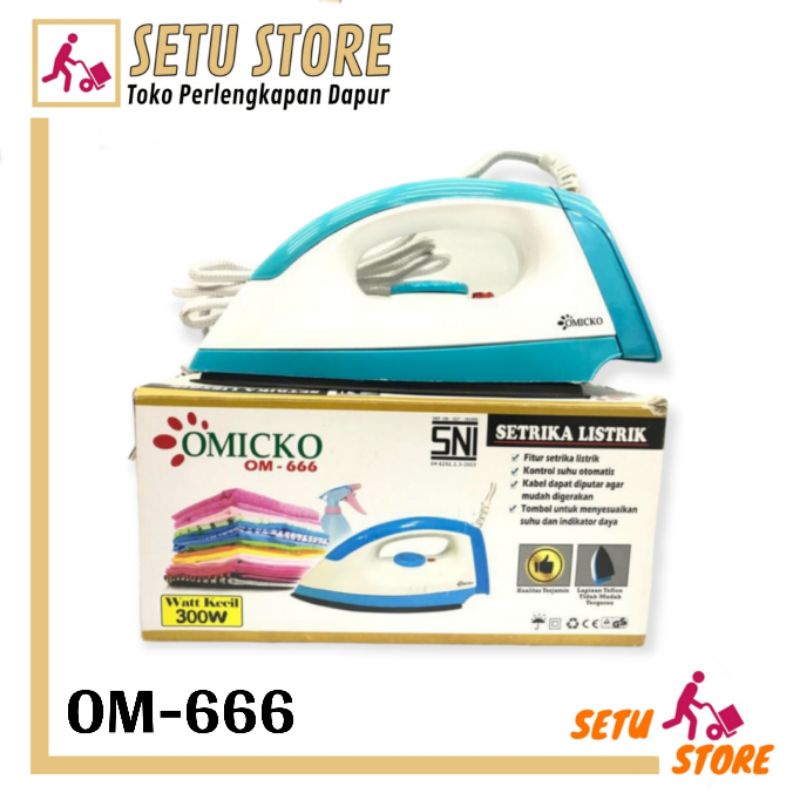 Jual Setrika Listrik Omicko Om Gosokan Baju Setrikaan Pelicin