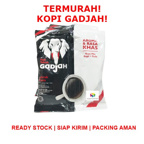 Jual Kopi Tubruk Gadjah Gajah Asli Aroma Rasa Khas 1 Sachet Gajah