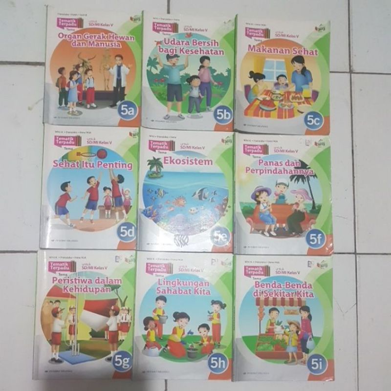 Jual paket lengkap buku tematik tepadu untuk kls 5 sd k13 revisi 5a ...