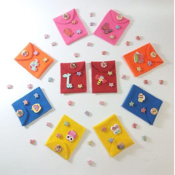 Jual Amplop Lebaran Karakter Dari Kain Flanel | Shopee Indonesia