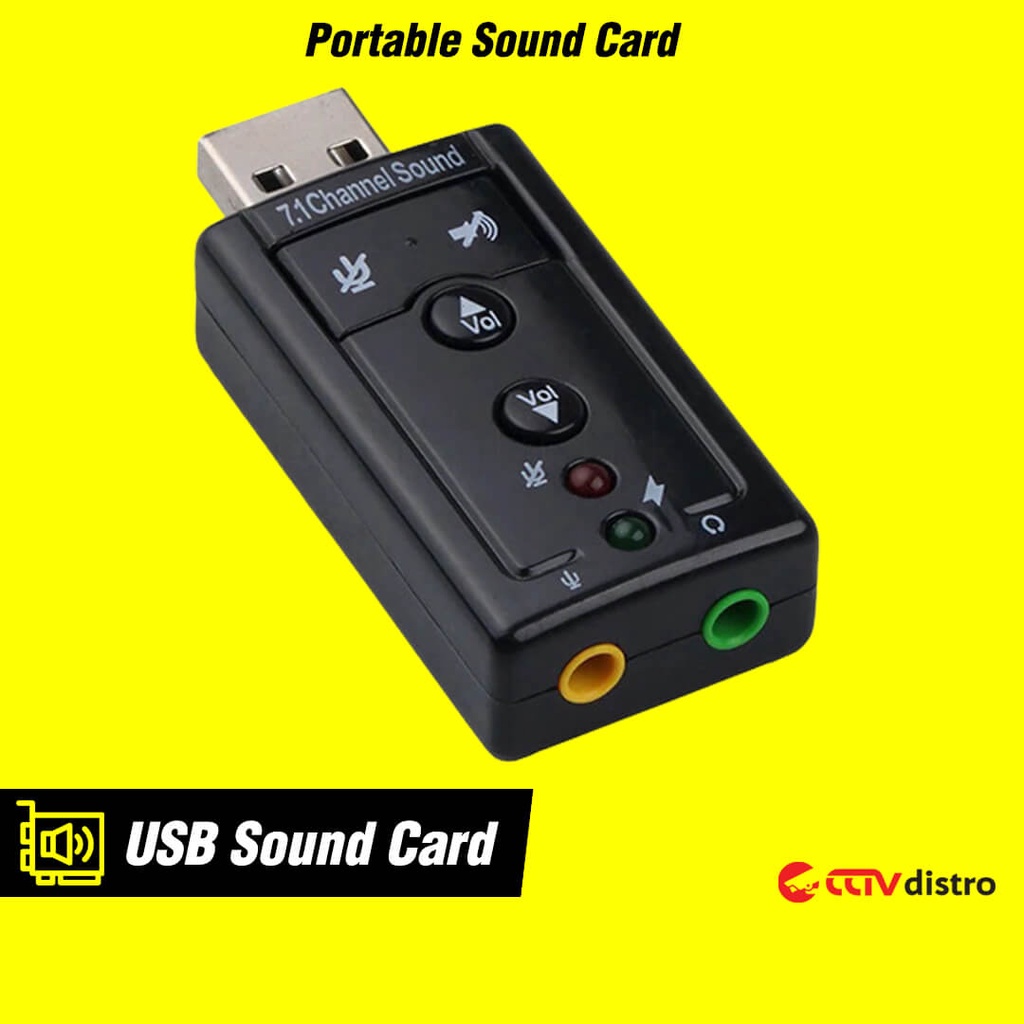 Jual USB Soundcard 7.1 Audio Adapter Sound Card External Komputer