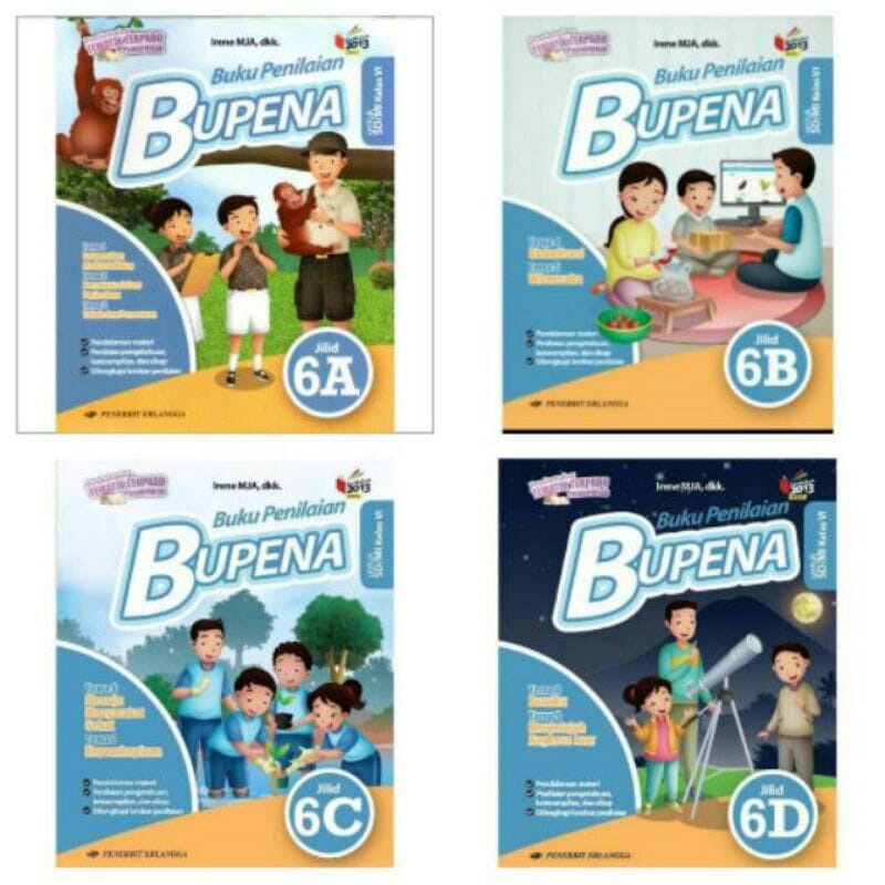 Jual BUPENA Kelas 6 VI Jilid 6A 6B 6C 6D SD/MI Penerbit Erlangga ...