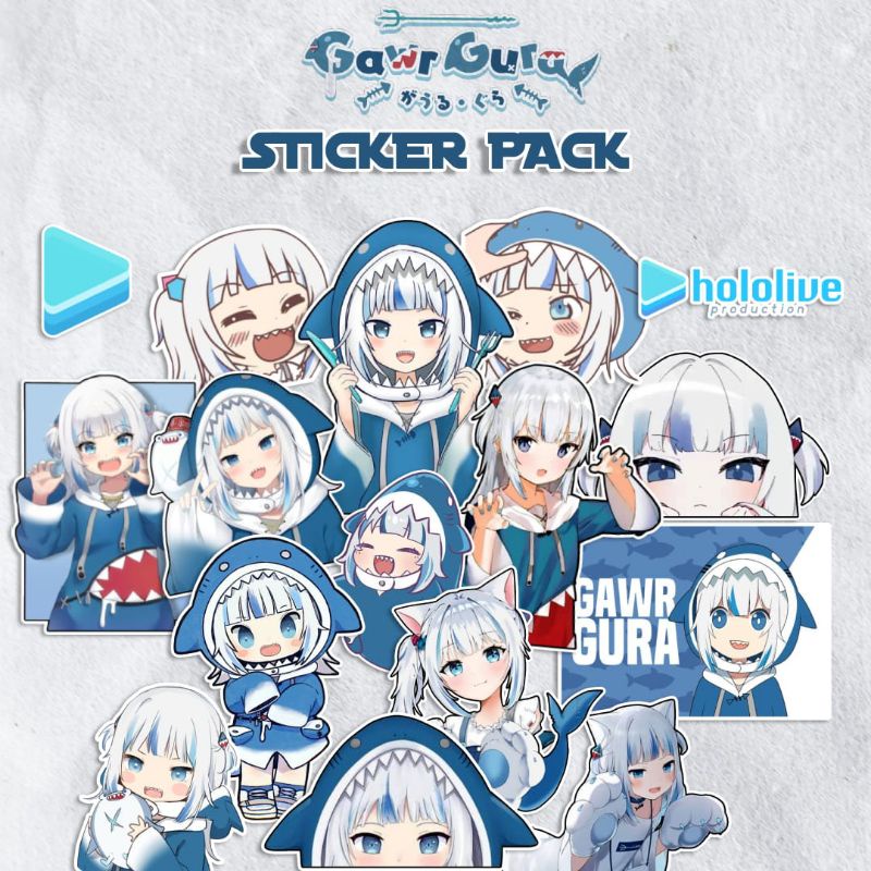 Jual Stiker Pack Gawr Gura Hololive Vtuber / Stiker Pack Anime | Shopee ...