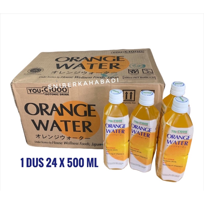 Jual You C 1000 WATER Orange September 2024 1 Dus 24 botol x 500 ml