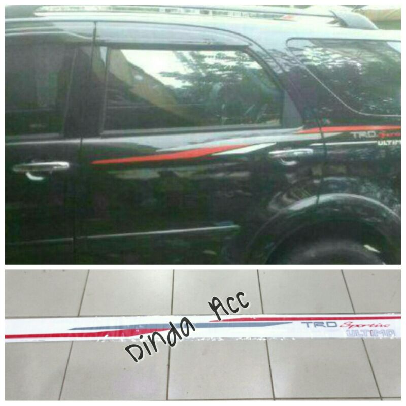 Jual Stiker Body Samping TRD Sportivo Rush Ultimo (Abu-Merah) | Shopee ...