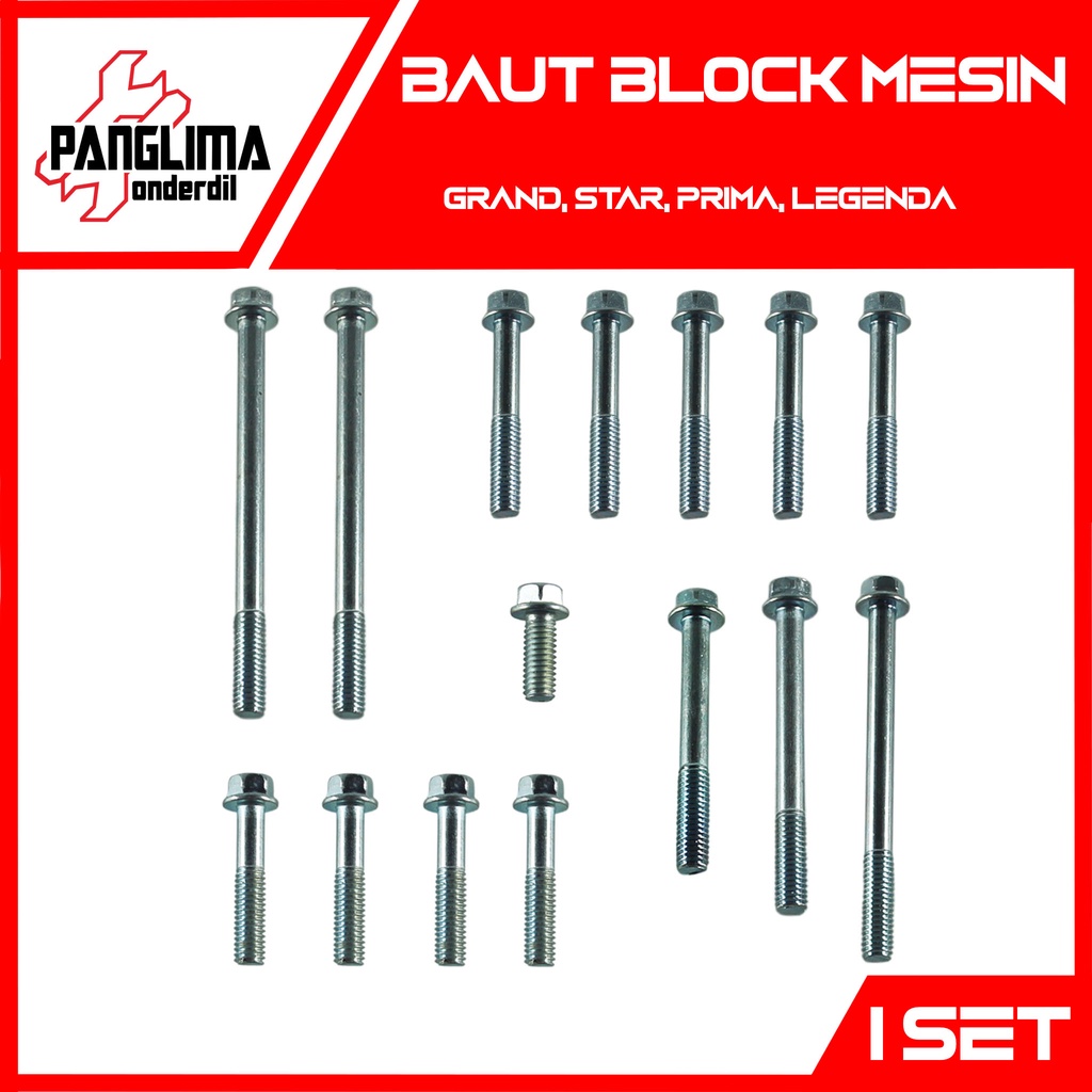 Jual Baut Block Mesin Luar Kiri Kanan Honda Astrea Grand Star Baud Blok